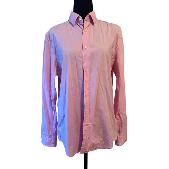EXPRESS Pink Button Down Cotton Shirt Size Medium - Picture 1 of 6